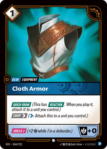 Cloth Armor [Common] SFD 064/221 - Riftbound Spiritforged
