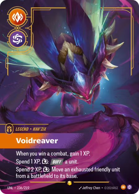 Kha'Zix -Voidreaver [Overnumbered] UNL 236/219 - Riftbound Unleashed