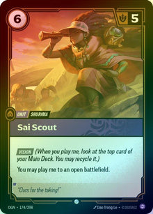 Sai Scout [Foil] #174/298 - Origins