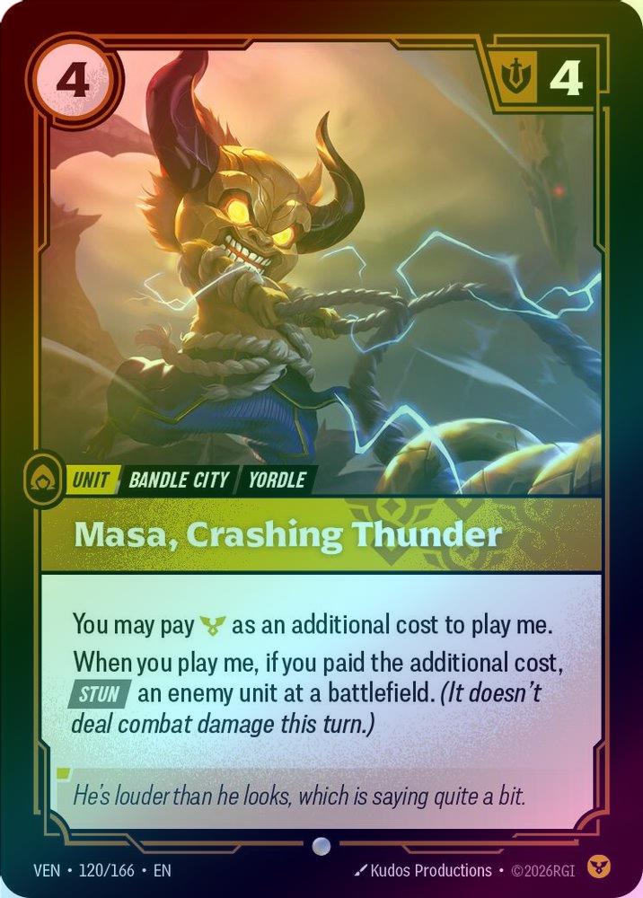 Masa, Crashing Thunder [Holo] #120/166 - Vendetta