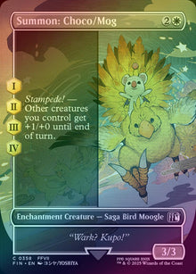 Summon: Choco/Mog [FINAL FANTASY] Magic The Gathering [0358] Borderless Foil