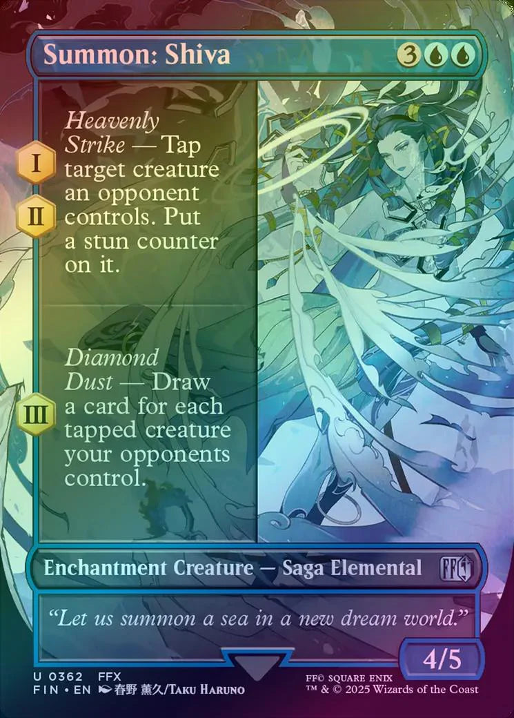 Summon: Shiva [FINAL FANTASY] Magic The Gathering [0195] Borderless Foil