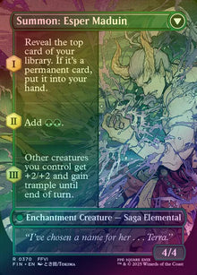 Esper Origins // Summon: Esper Maduin [FINAL FANTASY] Magic The Gathering [0370] Borderless Foil