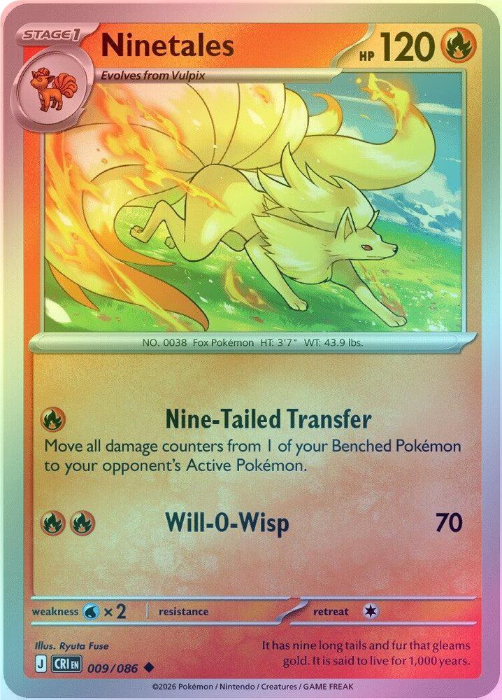 Ninetales [Reverse Holo] #009/086 - Chaos Rising