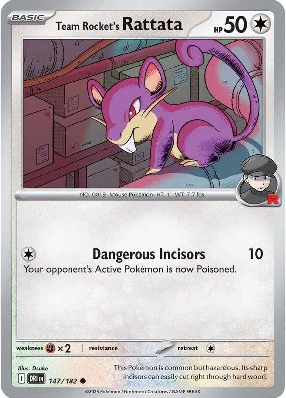 Team Rocket's Rattata [Common] #147/182 - Destined Rivals