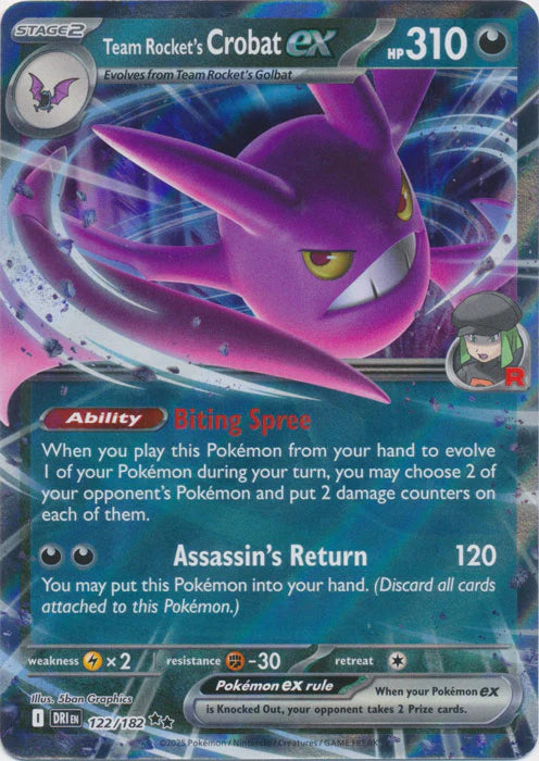 Team Rocket's Crobat [Double Rare] #122/182 - Destined Rivals