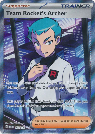Team Rocket's Archer [Full Art Ultra Rare] #223/182 - Destined Rivals
