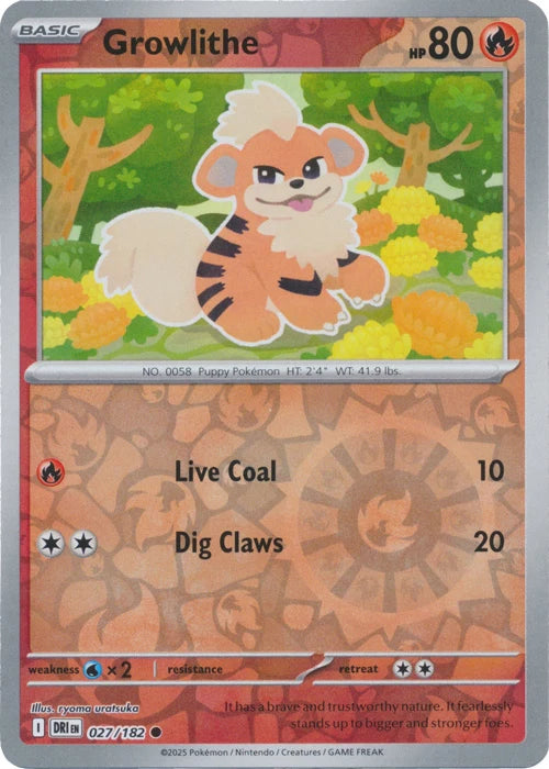 Growlithe [Reverse Holo] #027/182 - Destined Rivals