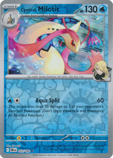 Cynthia's Milotic [Reverse Holo] #053/182 - Destined Rivals