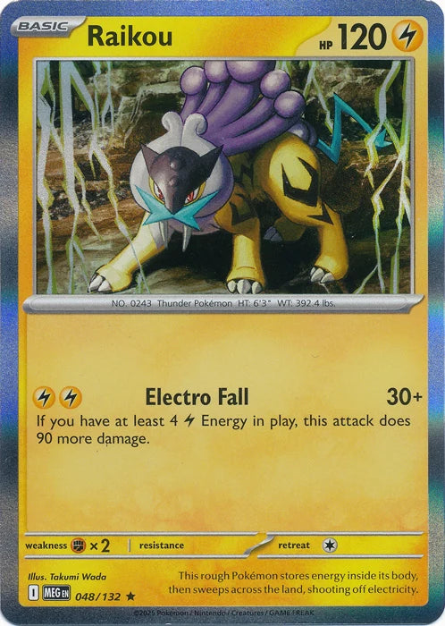 Raikou [Rare] #048/132 - Mega Evolution