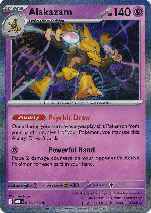 Alakazam [Rare] #056/132 - Mega Evolution