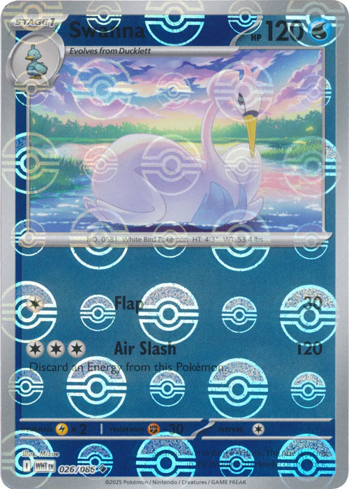 Swanna [Poke Ball] #026/086 - White Flare