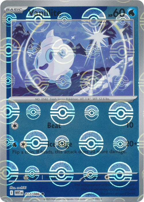 Vanillite [Poke Ball Common] #027/086 - White Flare