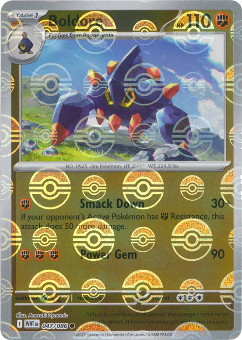 Boldore [Poke Ball] #047/086 - White Flare