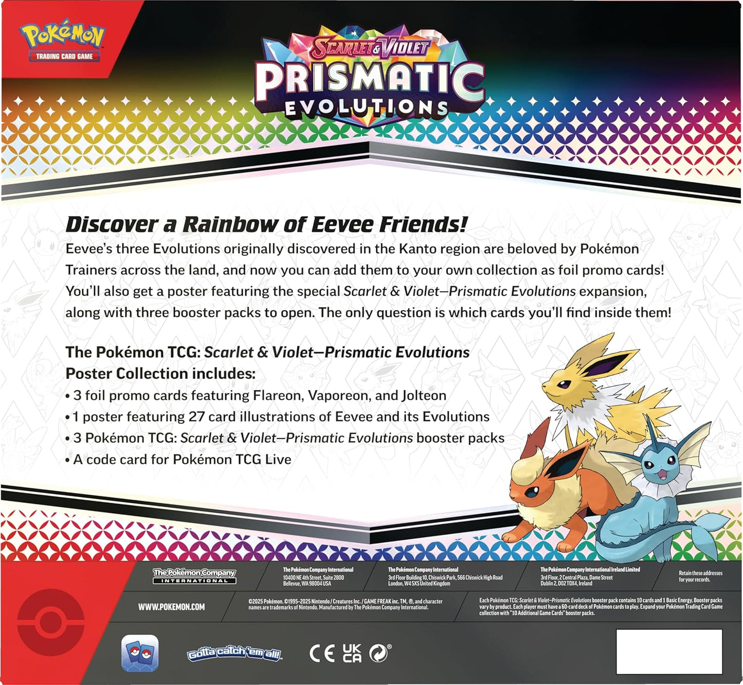 Pokemon Scarlet & Violet: Prismatic Evolutions Poster Collection