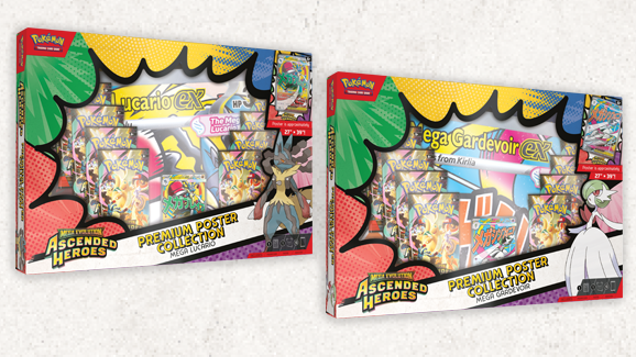 Mega Evolution - Ascended Heroes Premium Poster Collection -Mega Lucario or Mega Gardevoir
