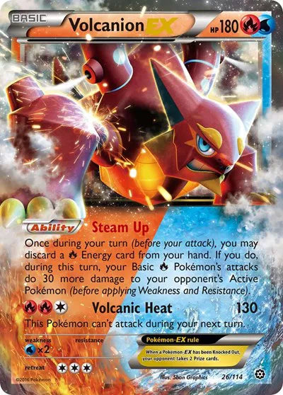 Volcanion EX [Ultra Rare] 26 - Steam Siege