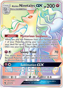 Alolan Ninetales GX [Secret Rare] #225/214 - Lost Thunder