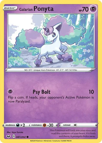 Galarian Ponyta [Common] 081/202 - Sword & Shield Base Set