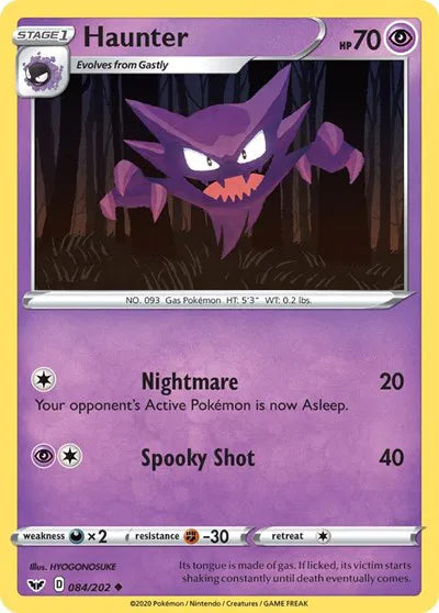 Haunter [Uncommon] 084/202 - Sword & Shield Base Set