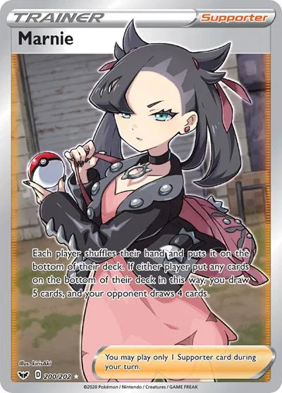 Marnie [Full Art] #200/202 - Sword & Shield Base Set