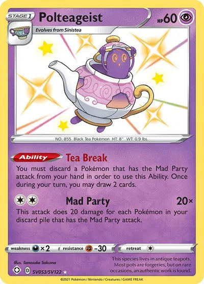 Polteageist [Shiny Holo Rare] SV053/SV122 - Shining Fates: Shiny Vault