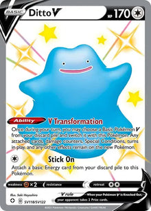 Ditto V [PSA 8 Slab] SV118/SV122 - Shining Fates: Shiny Vault
