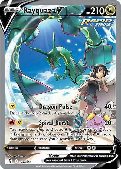 Rayquaza V [Alternate Full Art] 194/203 - Evolving Skies