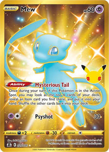 Mew [PSA 10 Graded Slab] 025/025 - Celebrations Secret Rare