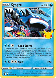 Kyogre [PSA 9 Slab] 003/025 - Celebrations