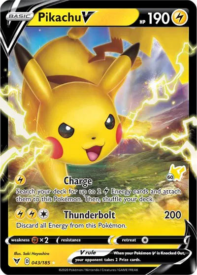 Pikachu V [Pikachu Stamped] 043/185 - Battle Academy 2022