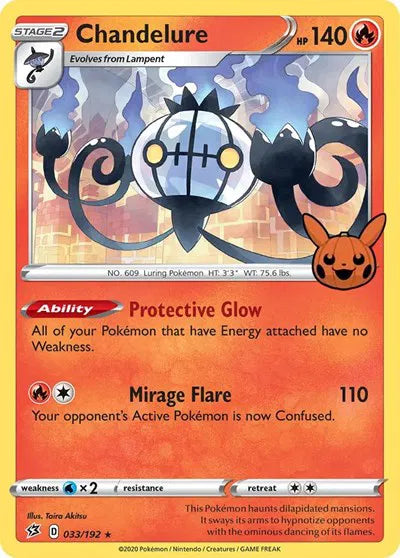 Chandelure [PSA 9 Slab] 033/192 - Trick or Trade