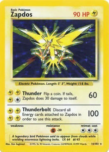Zapdos [Holo] #16/102 - Pokemon Base Set Unlimited