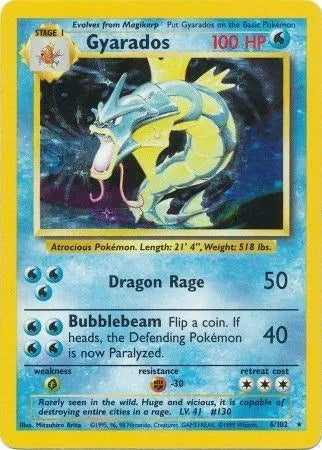 Gyarados [Holo Rare] 6/102 - Base Set