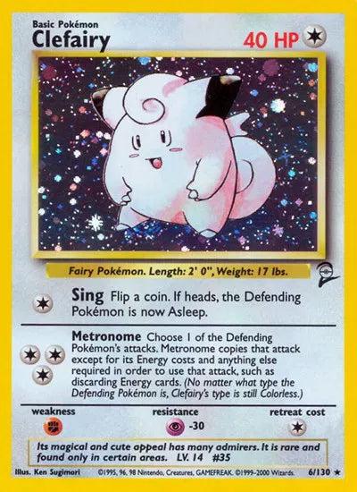 Clefairy [Holo Rare] #6/130 - Base Set 2