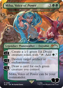 Miku, Voice of Power - Freyalise, Llanowar's Fury [Secret Lair Drop Series] M 1598