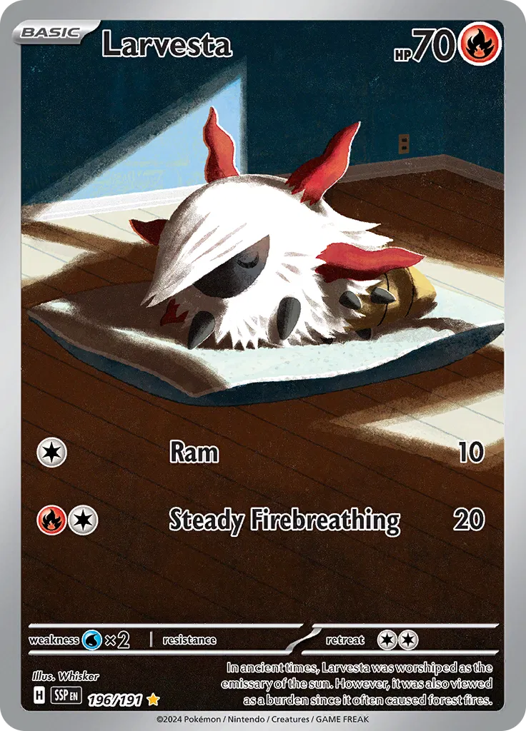 Larvesta [Illustration Rare] SSP #196/191 - Surging Sparks