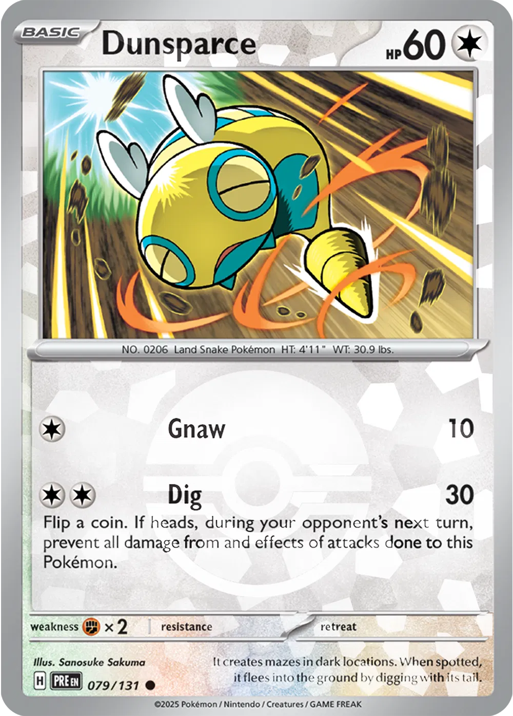 Dunsparce [Poke Ball] PRE 079/131 - Prismatic Evolutions