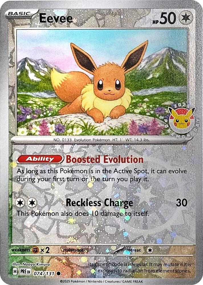 Eevee [Stamped Pokemon Day 2025] PRE 074/131 - Prismatic Evolutions