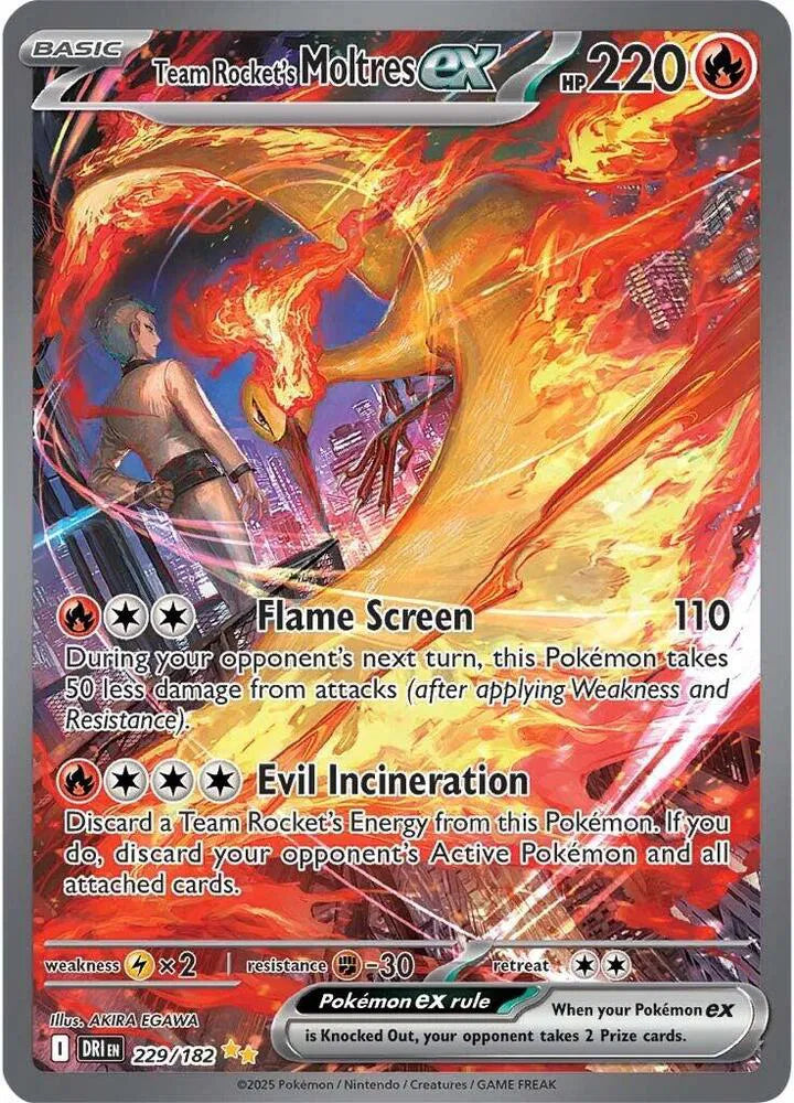 Team Rocket's Moltres ex [Special Illustration Rare] DRI 229/182 -  Destined Rivals