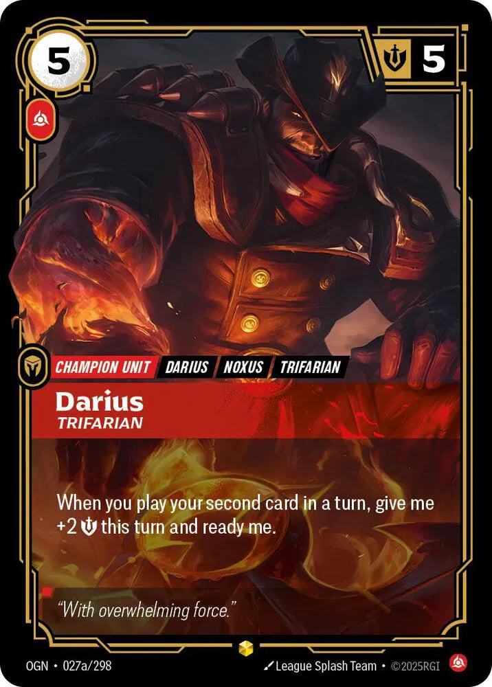 Darius - Trifarian [Alternate Art] OGN #027a/298 - Origins Showcase
