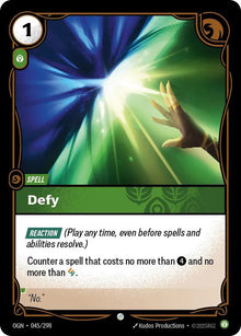 Defy [Holo Foil] OGN #045/298 - Origins