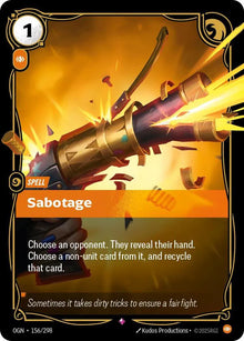 Sabotage [Rare] #156/298 - Origins