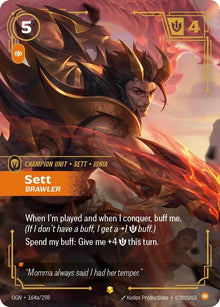 Sett - Brawler [Alternate Art] OGN #164a/298 - Riftbound Origins