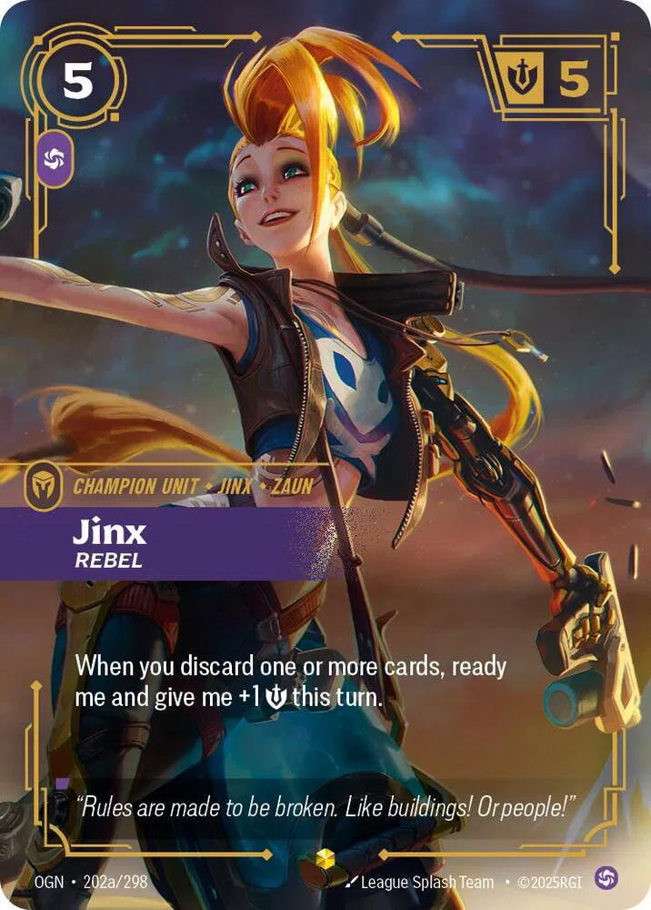 Jinx - Rebel [Alternate Art] OGN 202a/298 - Origins Showcase