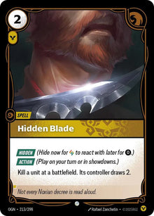 Hidden Blade [Holo Foil] OGN #213/298 - Origins