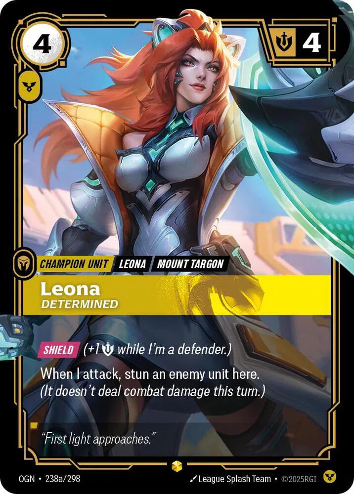 Leona - Determined [Alternate Art] OGN 238a/298 - Riftbound Origins