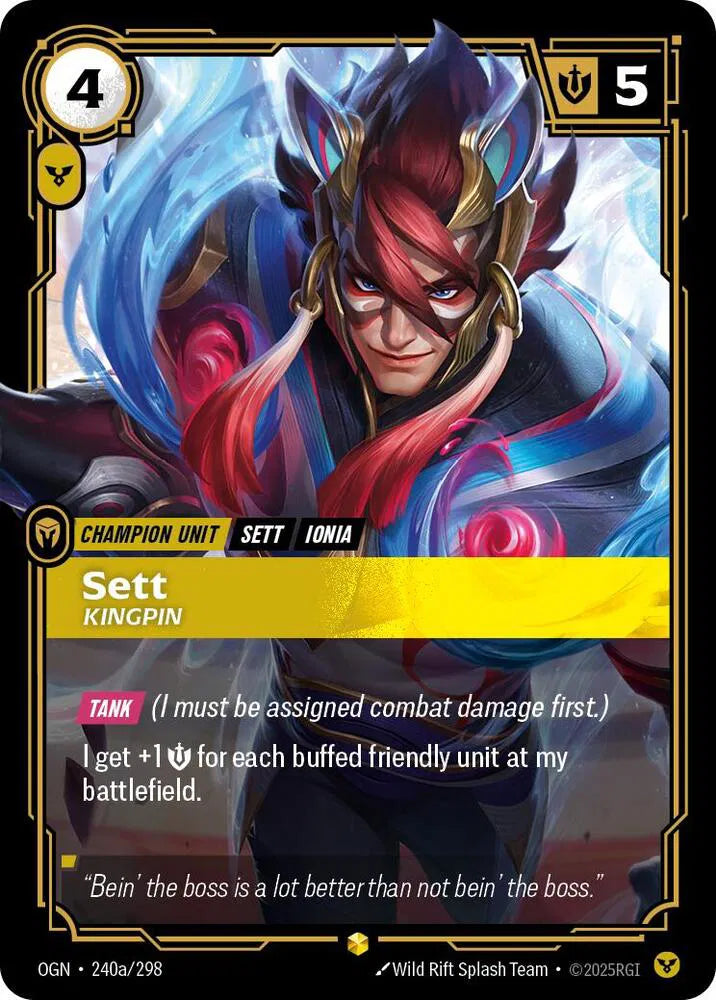 Sett - Kingpin [Alternate Art] OGN #240a/298 - Origins Showcase