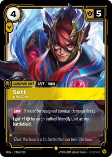 Sett - Kingpin [Alternate Art] OGN #240a/298 - Origins Showcase