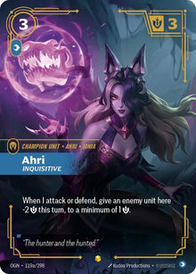 Ahri - Inquisitive [Alternate Art] OGN #119a/298 - Origins